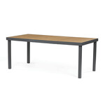 Zahradní stůl 190x90cm, hliník, polywood, šedá, AZT-W1408 GREY