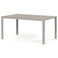 Zahradní stůl 150x89cm, kov, polywood, béžová, AZT-S1215 CRM