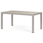 Zahradní stůl 162x90cm, hliník, polywood, béžová, AZT-S1514 CRM