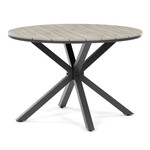 Zahradní stůl 110x110cm, hliník, polywood, šedá, AZT-S1430 GREY