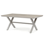 Zahradní stůl 180x100cm, hliník, polywood, béžová, AZT-S1510 OAK