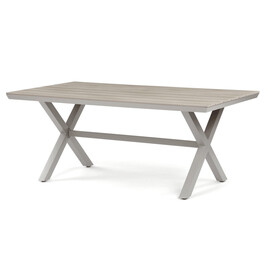 Zahradní stůl 180x100cm, hliník, polywood, béžová, AZT-S1510 OAK