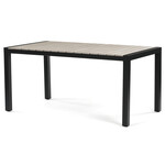 Zahradní stůl 160x90cm, hliník, polywood, černá, AZT-S1514 BK