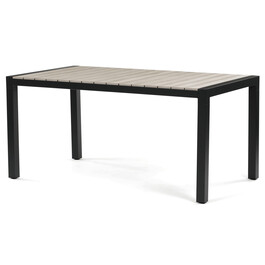 Zahradní stůl 160x90cm, hliník, polywood, černá, AZT-S1514 BK