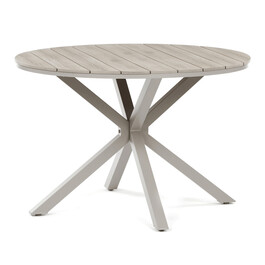 Zahradní stůl 110x110cm, hliník, polywood, béžová, AZT-S1430 CRM