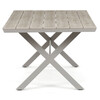 Zahradní stůl 180x100cm, hliník, polywood, béžová, AZT-S1510 OAK