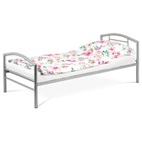 Jednolůžková postel 94x207cm, kov, stříbrná, BED-1900 SIL