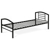 Jednolůžková postel 94x207cm, kov, černá, BED-1900 BK