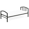 Jednolůžková postel 94x207cm, kov, černá, BED-1900 BK