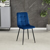 Jídelní židle, modrá, sametová látka, CT-281 BLUE4