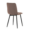 Jídelní židle, hnědá, sametová látka, CT-281 BR4
