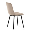 Jídelní židle, krémová, sametová látka, CT-281 CRM4