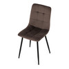 Jídelní židle, hnědá, sametová látka, CT-281 BR4