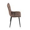 Jídelní židle, hnědá, sametová látka, CT-281 BR4