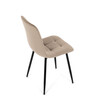 Jídelní židle, krémová, sametová látka, CT-281 CRM4
