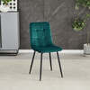 Jídelní židle, zelená, sametová látka, CT-281 GRN4