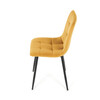 Jídelní židle, žlutá, sametová látka, CT-281 YEL4