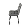 Jídelní židle, šedá, sametová látka, CT-281 GREY4