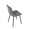 Jídelní židle, šedá, sametová látka, CT-281 GREY4