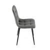 Jídelní židle, šedá, sametová látka, CT-281 GREY4