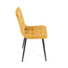 Jídelní židle, žlutá, sametová látka, CT-281 YEL4