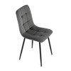 Jídelní židle, šedá, sametová látka, CT-281 GREY4