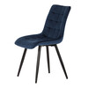Jídelní židle, modrá, sametová látka, CT-384 BLUE4