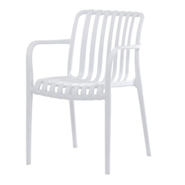 Zahradní židle plast, bílá, CT-X7029 WT
