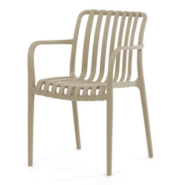 Zahradní židle plast, béžová, CT-X7029 CAP
