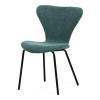 Jídelní židle, modrá, látka, CT-S8010 BLUE2