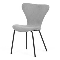 Jídelní židle, stříbrná, látka, CT-S8010 SIL2