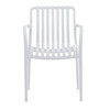 Zahradní židle plast, bílá, CT-X7029 WT