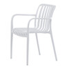 Zahradní židle plast, bílá, CT-X7029 WT