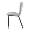 Jídelní židle, stříbrná, látka, CT-S8010 SIL2