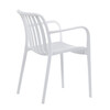 Zahradní židle plast, bílá, CT-X7029 WT