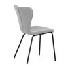 Jídelní židle, stříbrná, látka, CT-S8010 SIL2