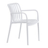 Zahradní židle plast, bílá, CT-X7029 WT
