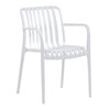 Zahradní židle plast, bílá, CT-X7029 WT