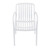 Zahradní židle plast, bílá, CT-X7029 WT