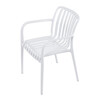 Zahradní židle plast, bílá, CT-X7029 WT