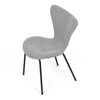 Jídelní židle, stříbrná, látka, CT-S8010 SIL2