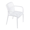 Zahradní židle plast, bílá, CT-X7029 WT