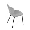 Jídelní židle, stříbrná, látka, CT-S8010 SIL2