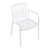 Zahradní židle plast, bílá, CT-X7029 WT