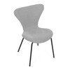 Jídelní židle, stříbrná, látka, CT-S8010 SIL2