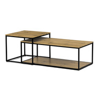 Konferenční stolek 100x50x35cm, mdf, divoký dub, CT-X7123 OAK