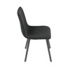 Jídelní židle, černá, sametová látka, DCL-973 BK4