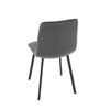 Jídelní židle, šedá, sametová látka, DCL-973 GREY4