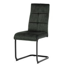 Jídelní židle, zelená, samet vintage, DCL-D1275 GRN4