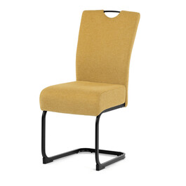 Jídelní židle, žlutá, látka, DCL-E2008 YEL2